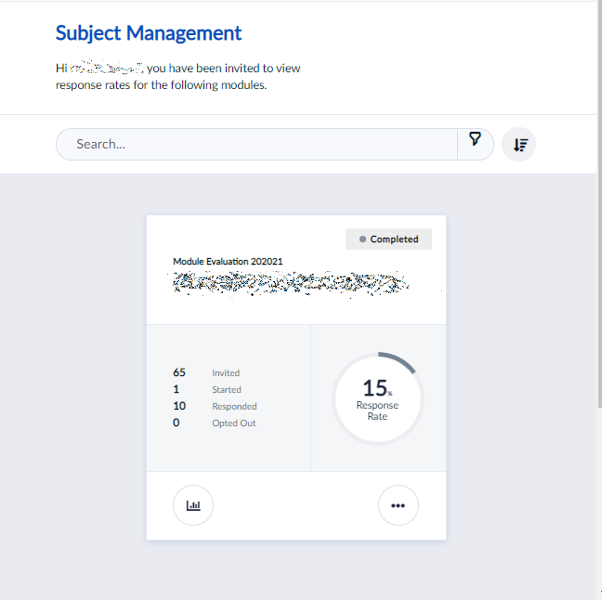 Subject Management View